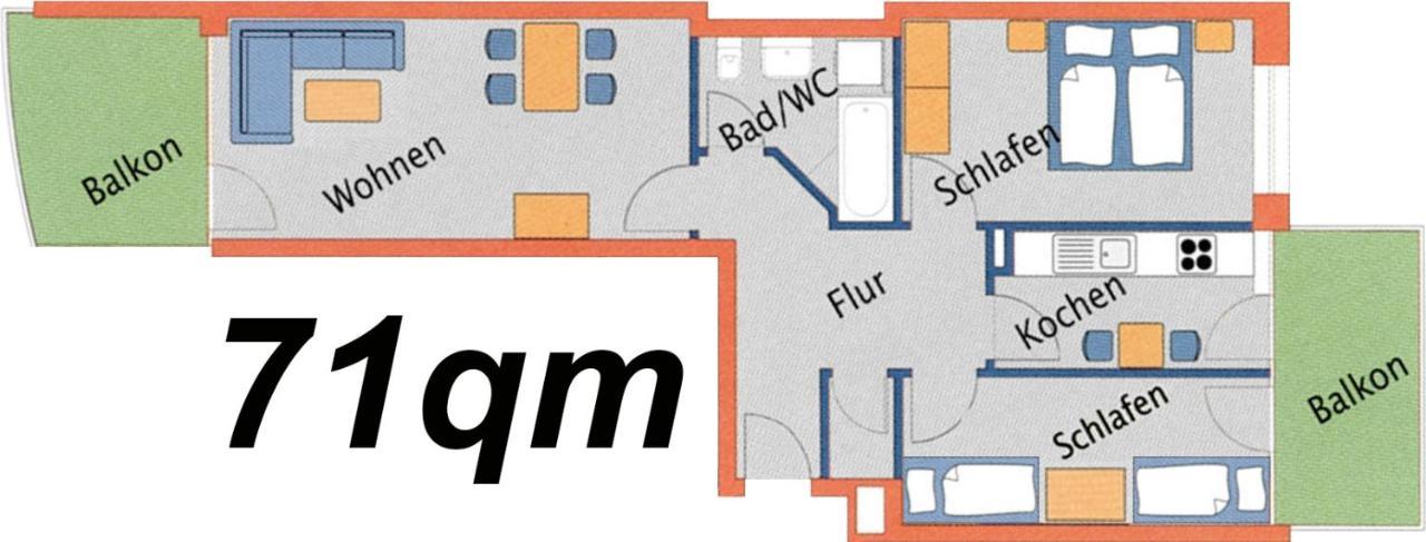 קושהאבן Ferienwohnung Nordseebrandung D1.1 מראה חיצוני תמונה